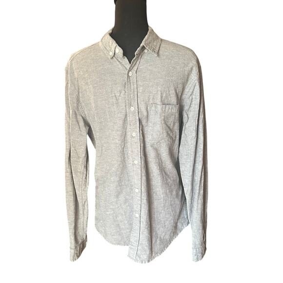 ASOS Design Light Grey Longsleeve Button Up Shirt - Picture 1 of 9